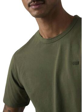 Camisa Levis Dye verde para homem.