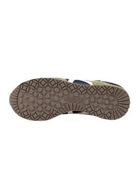 Sapatilhas Munich Massana Classic verde e marinho para homem.