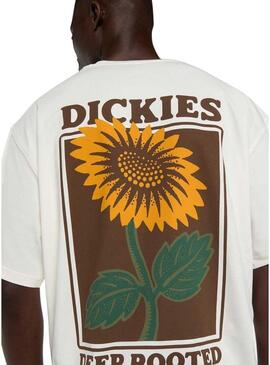 Camiseta Dickies Sunflower branca para homem