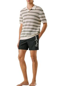 Sunga Pepe Jeans Logo preto para homem