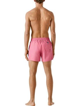 Shorts de banho Pepe Jeans rosa com logotipo para homem