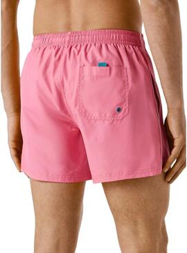 Shorts de banho Pepe Jeans rosa com logotipo para homem