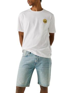 Bermudas Pepe Jeans Tom em denim claro para homem.