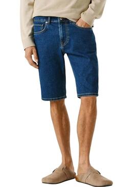 Bermudas compridas Pepe Jeans Cash azul escuro para homem.