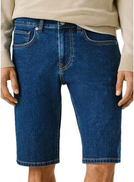Bermudas compridas Pepe Jeans Cash azul escuro para homem.