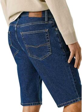 Bermudas compridas Pepe Jeans Cash azul escuro para homem.