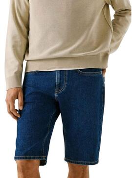 Bermudas compridas Pepe Jeans Cash azul escuro para homem.