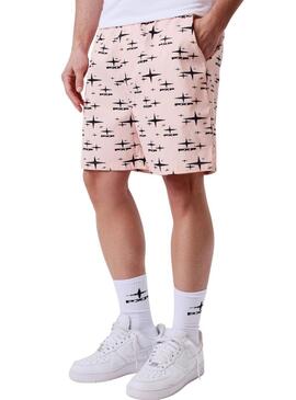 Calção Project x Paris Starfield rosa estampado para homem.