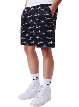 Calção Project x Paris Starfield preto estampado para homem