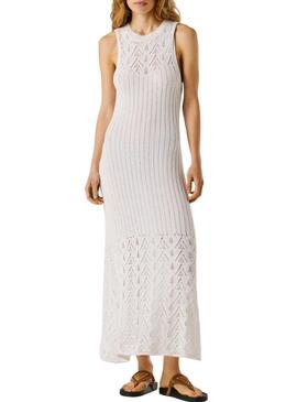 Vestido Pepe Jeans Kenia blanco para mulher.