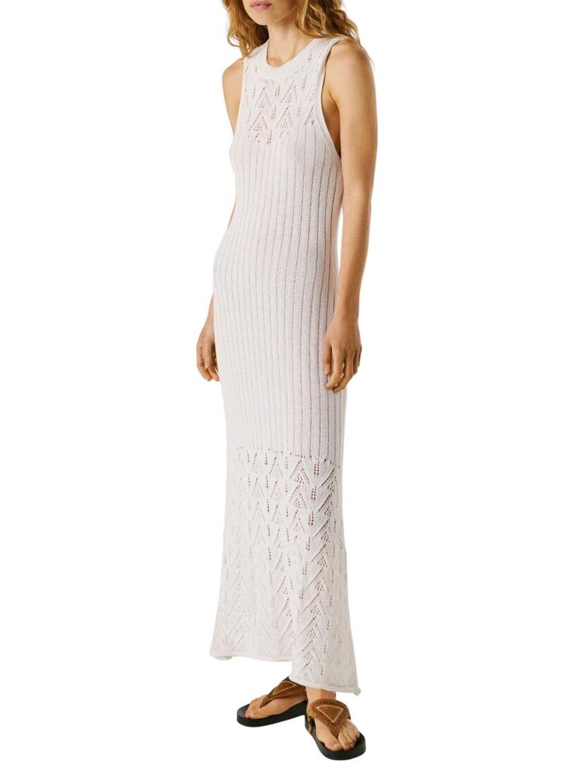 Vestido Pepe Jeans Kenia blanco para mulher.