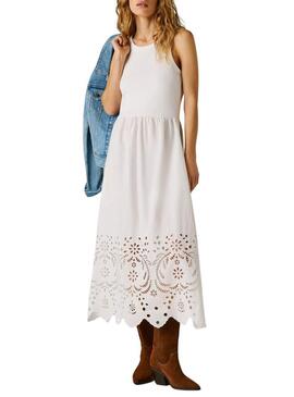 Vestido Pepe Jeans Naomi branco para mulher