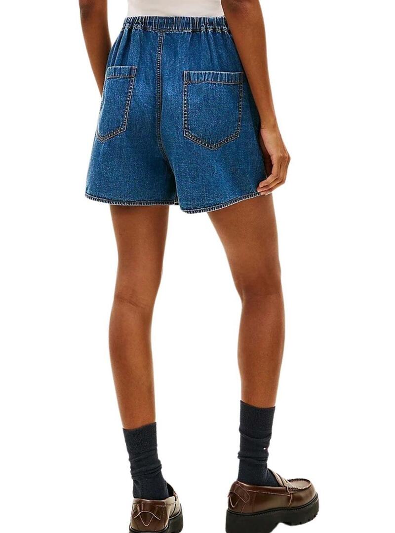 Shorts Tommy Jeans Chambray para mulher