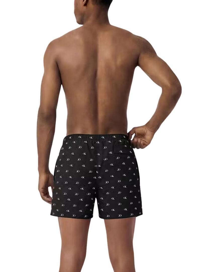 Calção Calvin Klein Jeans Covered preto para homem.