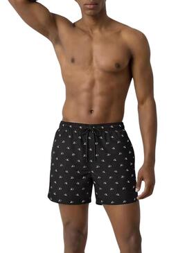 Calção Calvin Klein Jeans Covered preto para homem.