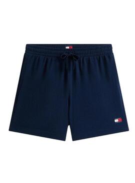 Bermudas Tommy Jeans Waffle azul marinho para homem.