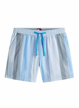 Bermudas Tommy Jeans Stripe azul para homem.