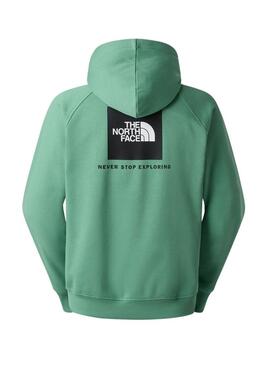 Moletom The North Face Ranglan Box verde para homem.