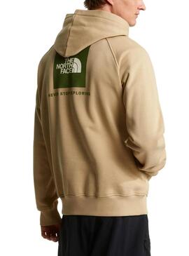 Moletom The North Face Ranglan Box bege para homem.