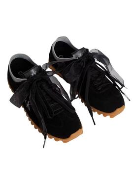Tênis Calvin Klein Jeans Laces preto para mulheres.