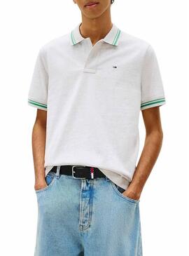 Polo Tommy Jeans Tipped cinza para homem