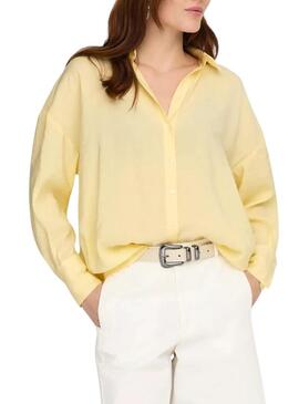 Camisa Only Zazima amarela para mulher