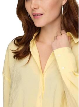 Camisa Only Zazima amarela para mulher