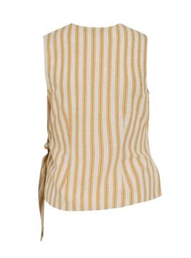 Top Vila Prisilla listrado amarelo para mulher