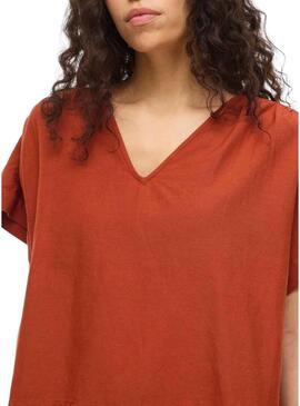 Blusa Vila Prisilla laranja para mulher.