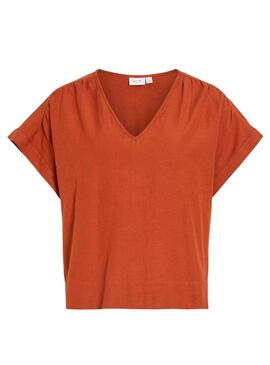 Blusa Vila Prisilla laranja para mulher.