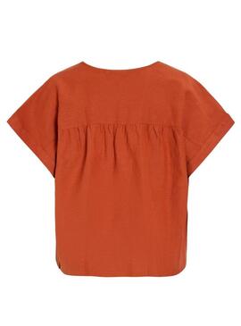 Blusa Vila Prisilla laranja para mulher.