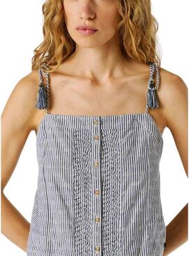 Top Pepe Jeans Agny azul para mulher
