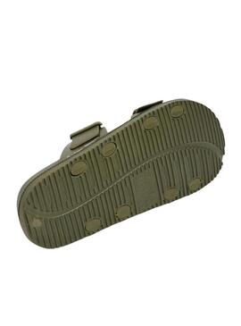 Sandálias Pepe Jeans Ocean Brand verde para homem.