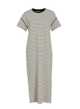 Vestido Vila Sinny branco e preto para mulher