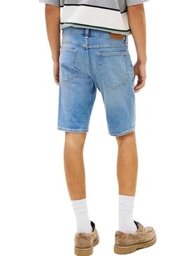 Bermuda de ganga Tommy Jeans Ronnie lavada clara para homens.