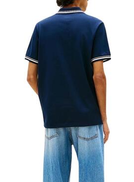 Polo Tommy Jeans Tipped azul marino para homem