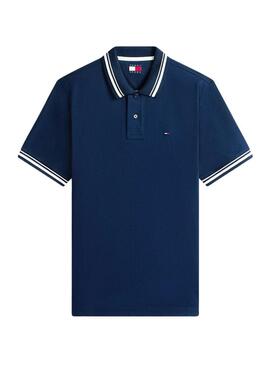 Polo Tommy Jeans Tipped azul marino para homem