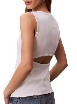Camiseta Calvin Klein Jeans Cuto branca para mulher.