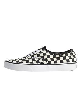 Tênis Vans Authentic Check preto e branco para homem.