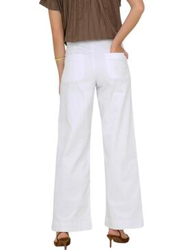 Calça jeans branco Only Madison para mulher.