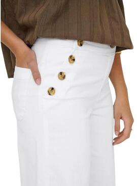 Calça jeans branco Only Madison para mulher.