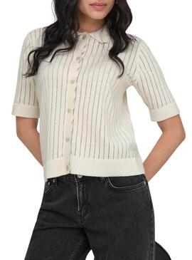 Polo Only Elma bege para mulher