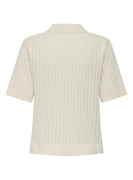 Polo Only Elma bege para mulher