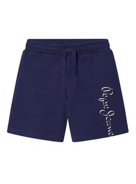Calça curta Pepe Jeans Michael azul marinho para menino.