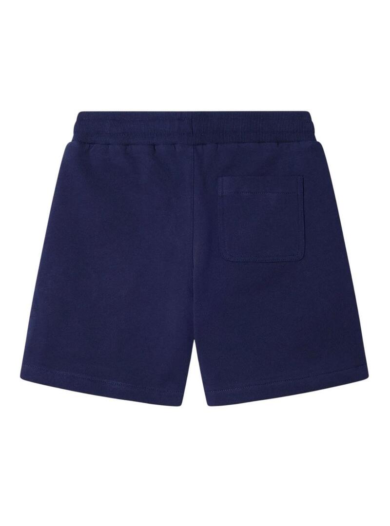 Calça curta Pepe Jeans Michael azul marinho para menino.