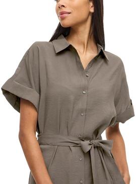 Vestido Vila Vihula verde para mulher.