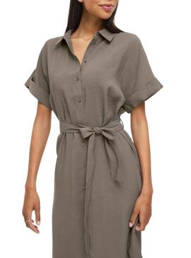 Vestido Vila Vihula verde para mulher.