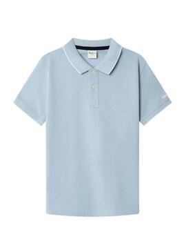 Camisa Pepe Jeans Hayden azul céu para menino.