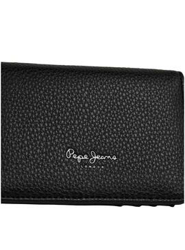 Carteira Pepe Jeans Tyler preta para mulher.