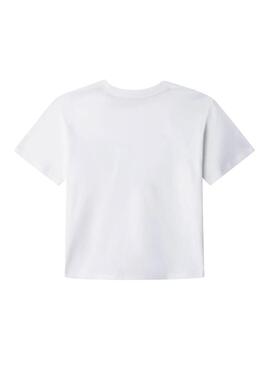 Camiseta Pepe Jeans Ash com estampado gráfico branco para menino.